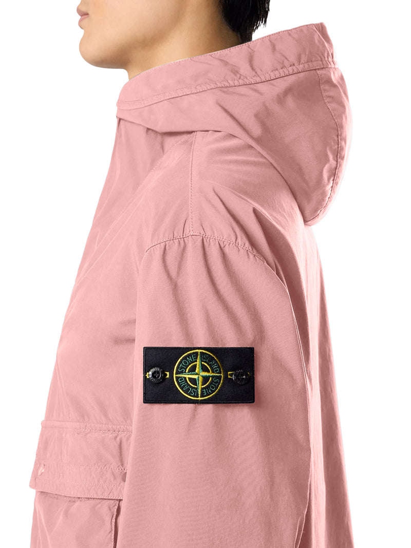 HOODED JACKET IN DROP-RESISTANT TECHNICAL FABRIC