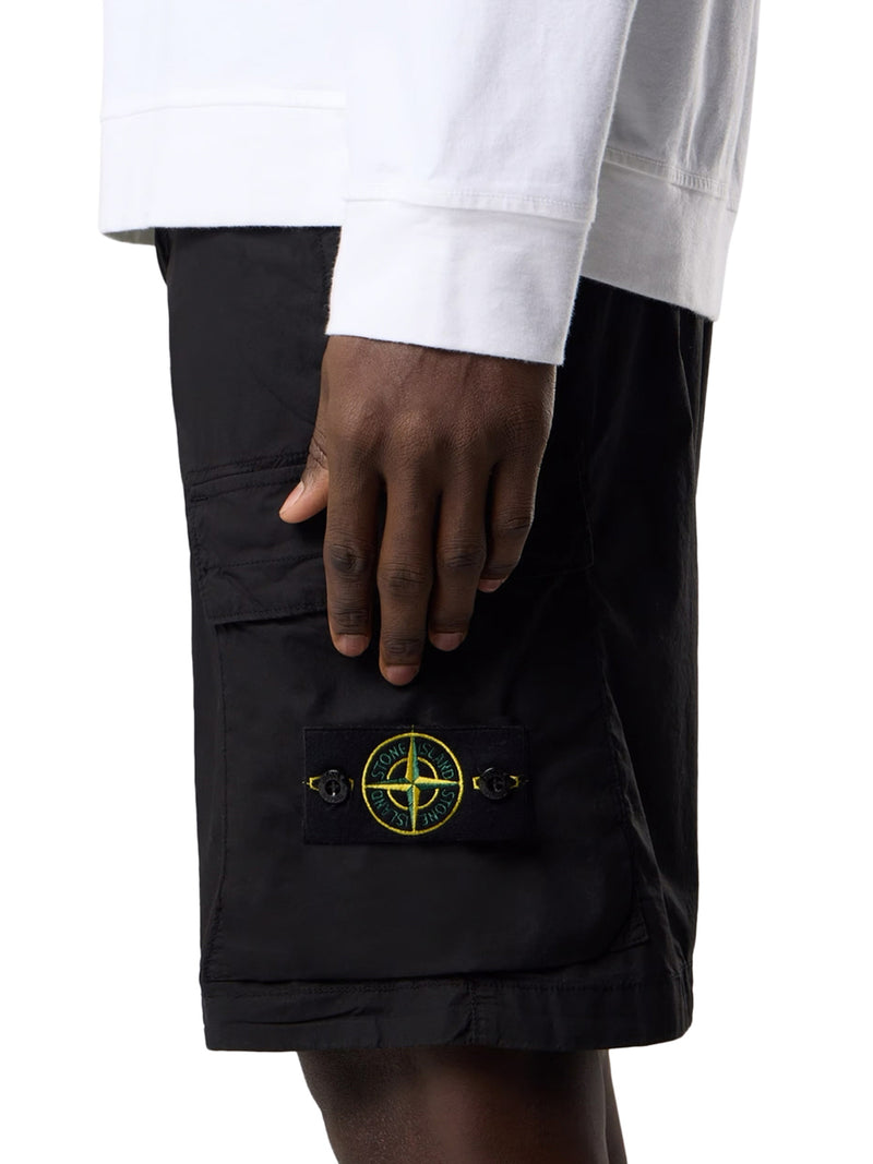 CARGO BERMUDA SHORTS WITH REMOVABLE BADGE