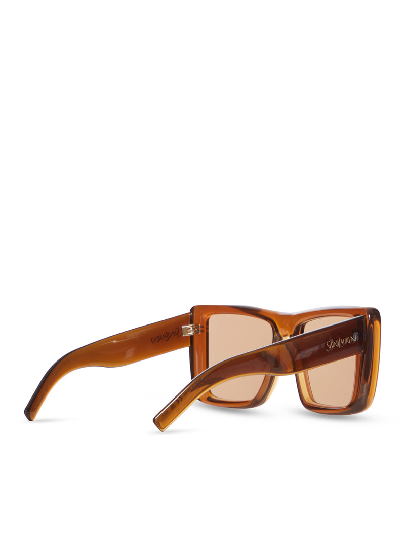 TRANSPARENT SQUARE SUNGLASSES WITH OVERSIZED INJECTION FRAME AND NYLON LENSES