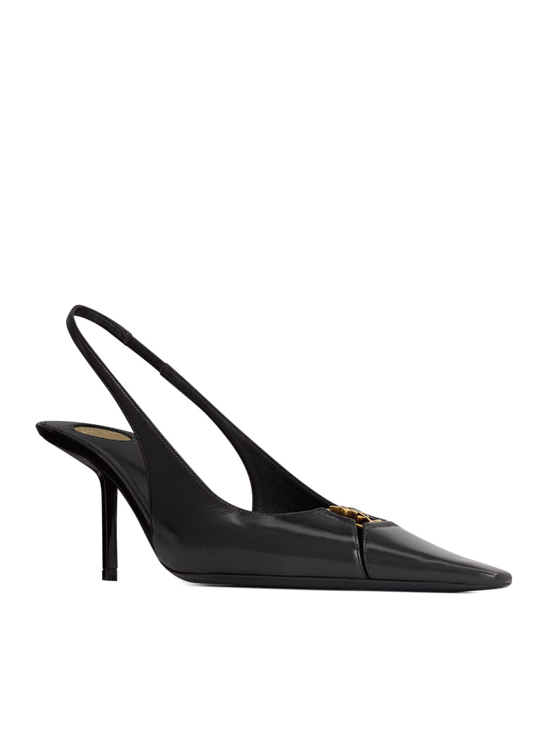 BABYLONE BRETEUIL SLINGBACK PUMPS IN SMOOTH LEATHER