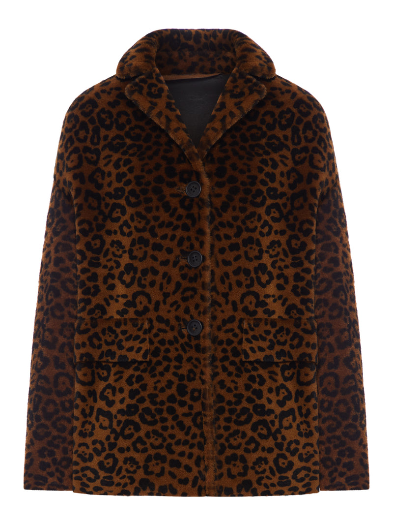 LEOPARD SHEARLING JACKET
