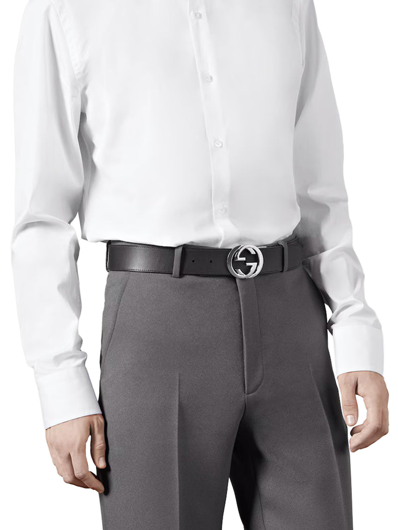 REVERSIBLE BELT WITH GG CROSS BUCKLE