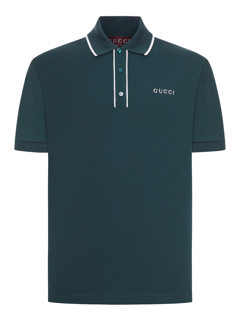 COTTON PIQUET POLO SHIRT WITH EMBROIDERED LOGO