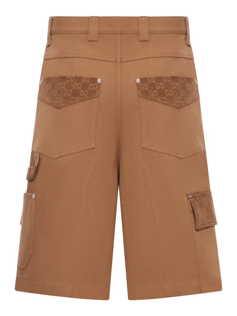 HEAVY COTTON CANVAS CARGO BERMUDA SHORTS
