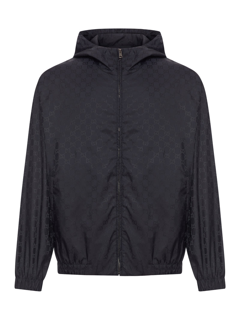NYLON JACKET WITH ALLOVER GG LOGO
