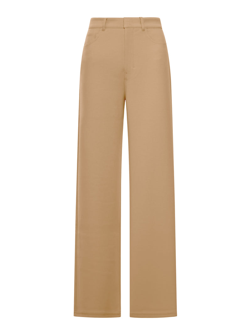 BRIOSO WIDE LEG COTTON TROUSERS