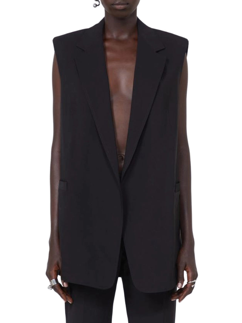 OVERSIZED VEST IN WASHED VISCOSE