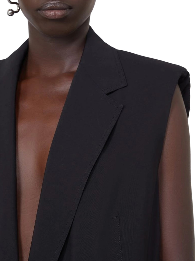 OVERSIZED VEST IN WASHED VISCOSE