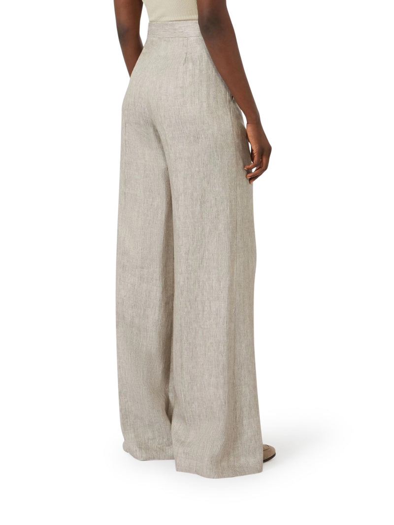 CHEVRON LINEN BATAVIA TROUSERS