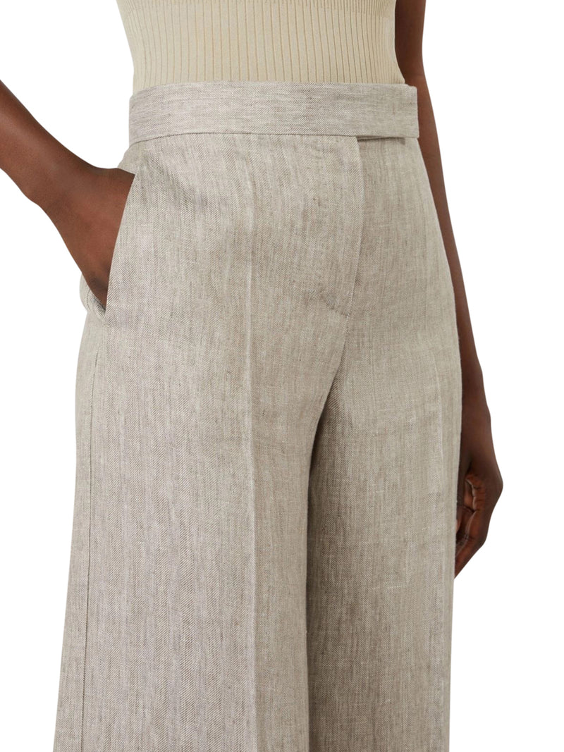 CHEVRON LINEN BATAVIA TROUSERS