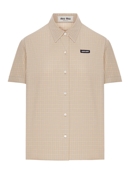 CHECKED COTTON POPLIN SHIRT
