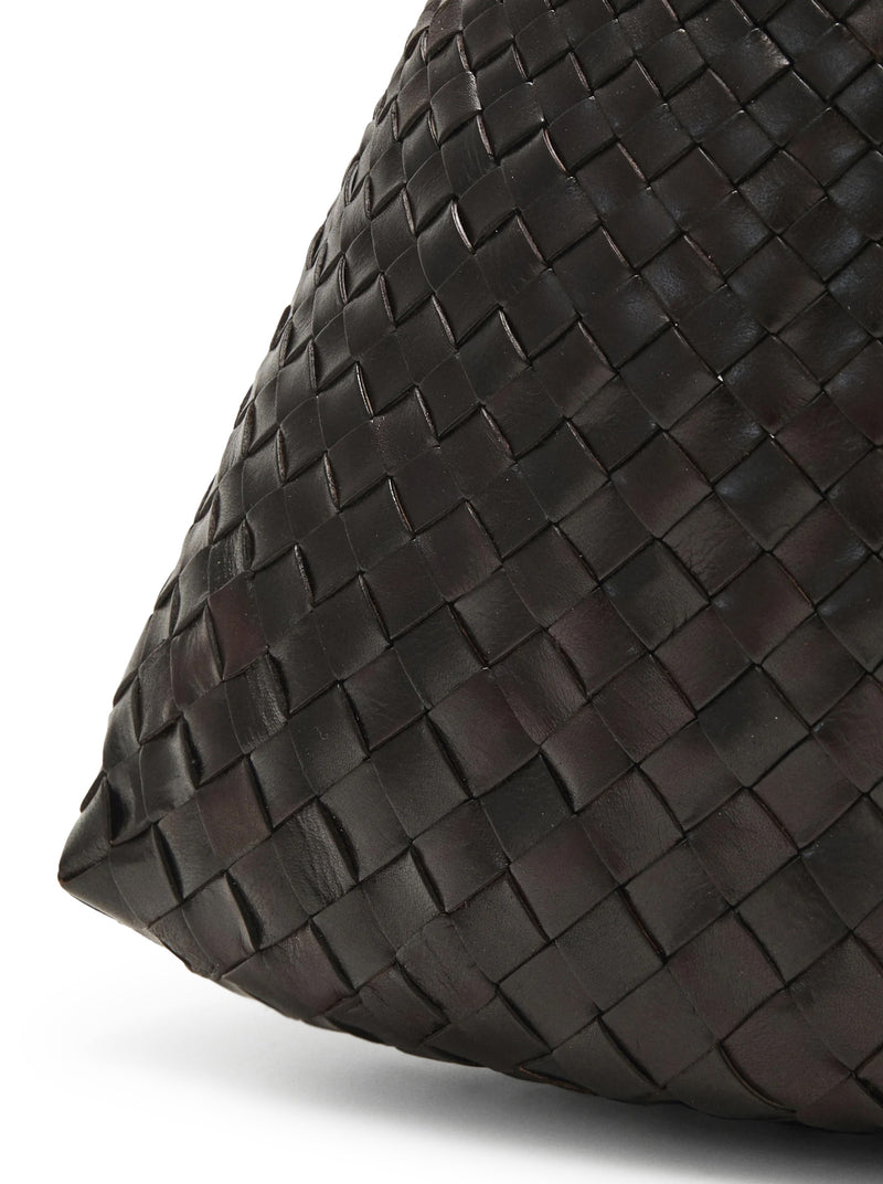 SANTA CROCE BIG WOVEN LEATHER BAG