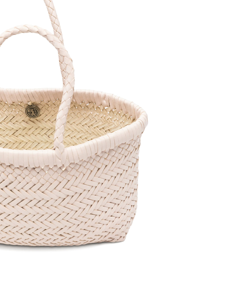 MINI FLAT GORA HANDBAG IN SAND LEATHER