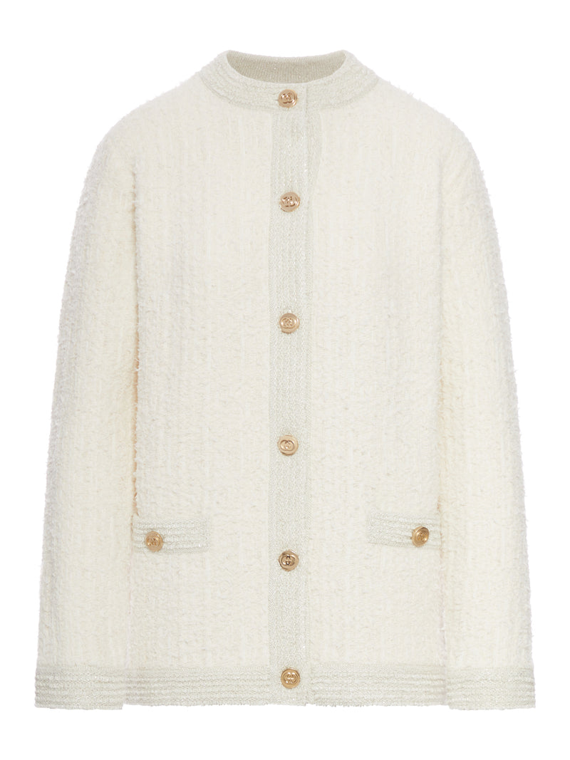 BOUCLE WOOL CARDIGAN