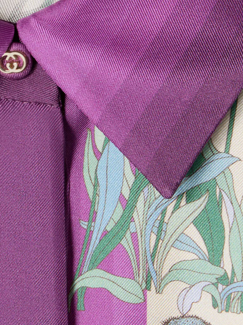 PRINTED SILK TWILL SHIRT