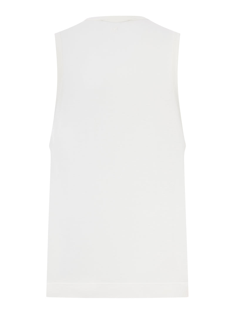 COTTON TOP WITH AMI DE COEUR EMBROIDERY