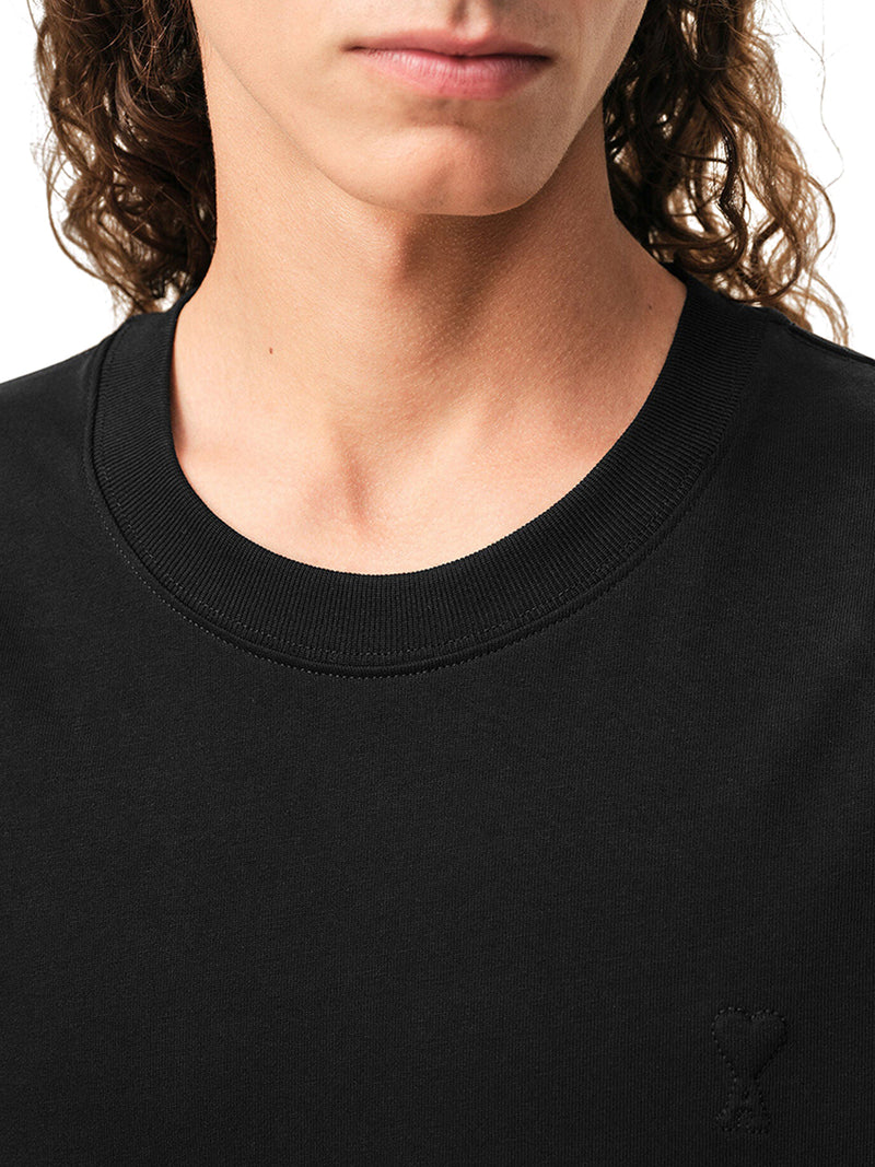 CREW NECK COTTON T-SHIRT WITH AMI DE COEUR LOGO
