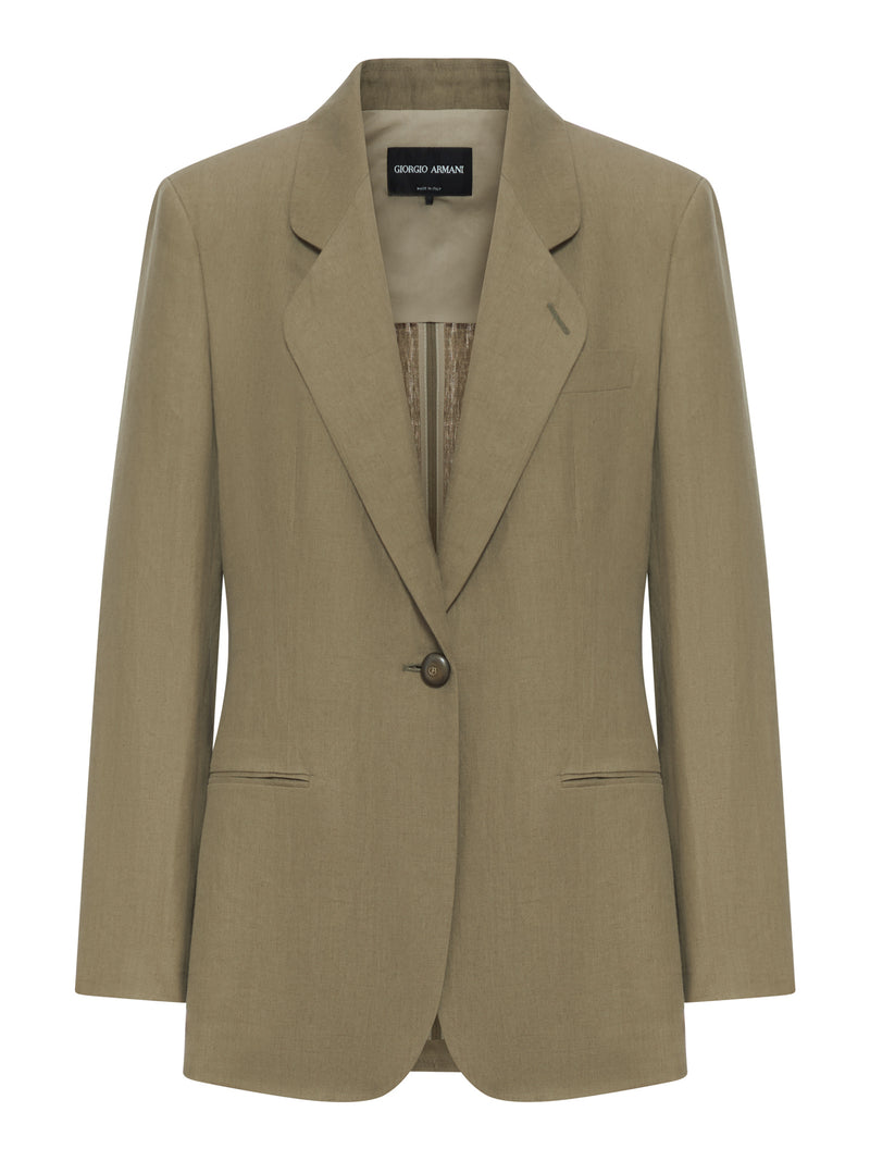 SINGLE-BREASTED LINEN BLAZER