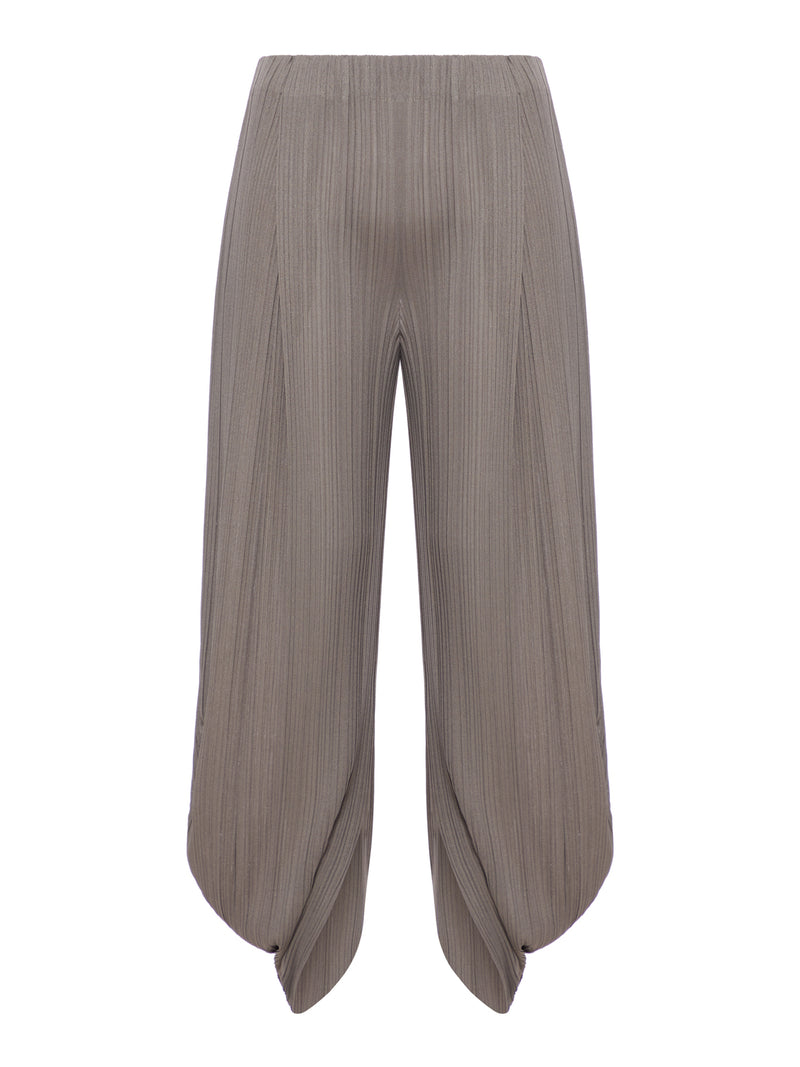 PLEATED JERSEY TROUSERS