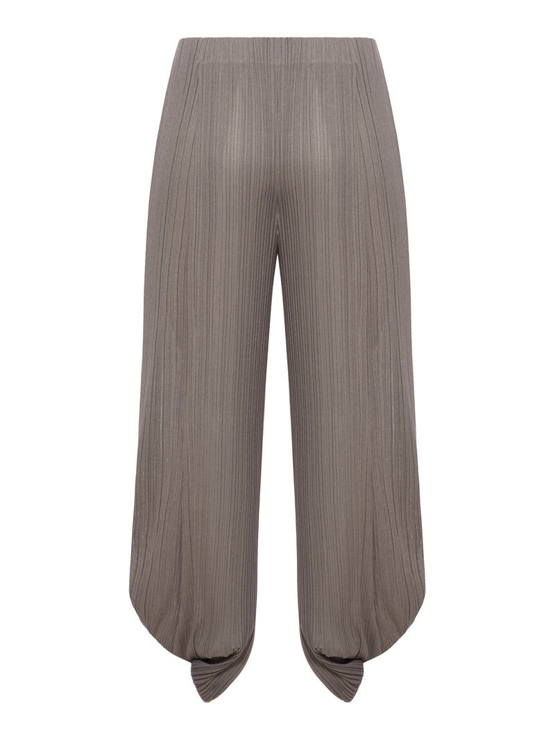 PLEATED JERSEY TROUSERS