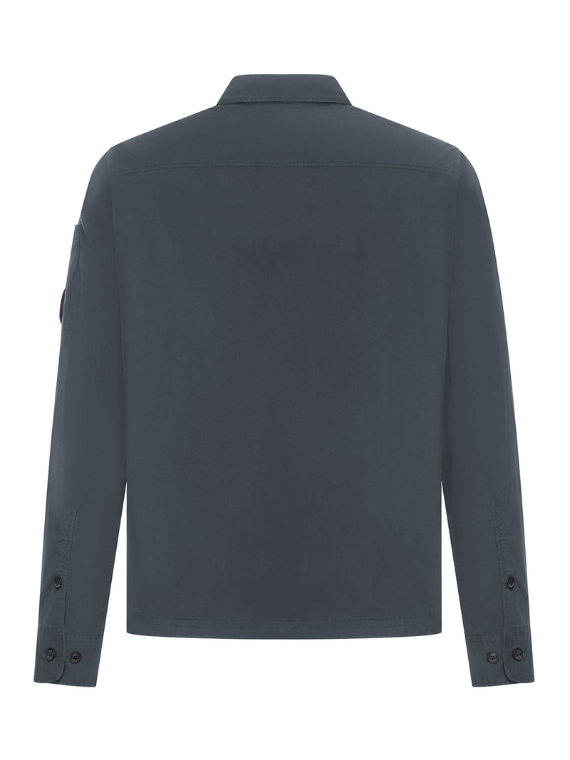 ORGANIC GABARDINE OVERSHIRT WITH LENSES AND ZIP