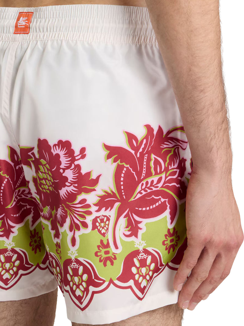 SWIMWEAR WITH PLACED FLORAL PRINT