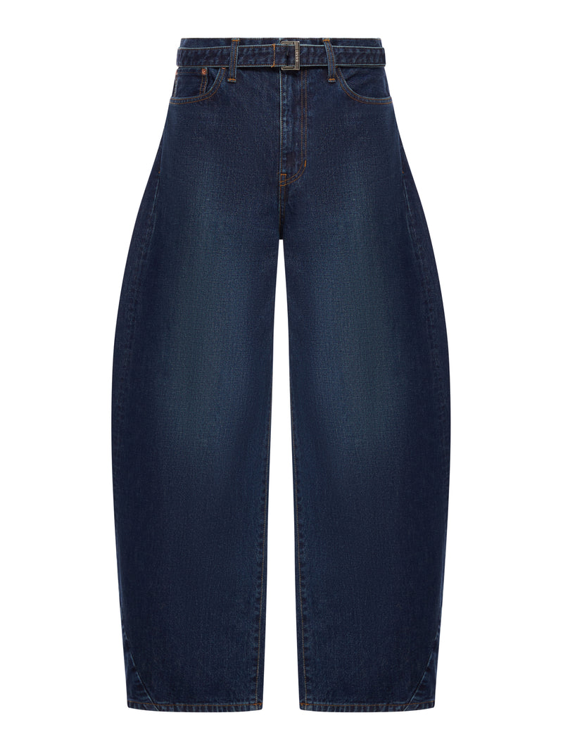 WIDE LEG JEANS IN COTTON DENIM