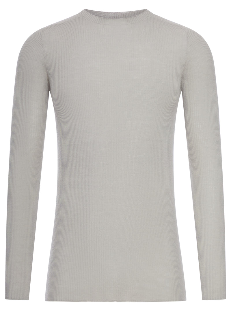 WOOL SWEATER IN SEMI-TRANSPARENT FABRIC