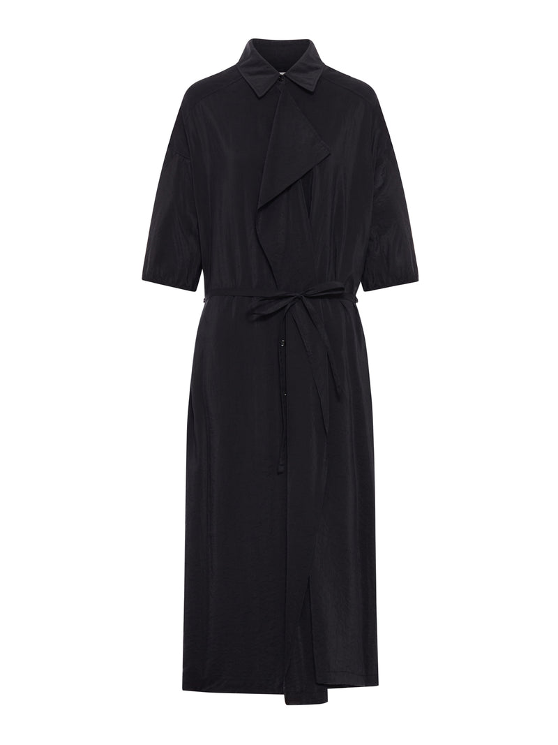 ASYMMETRIC DRESS IN DRY SILK