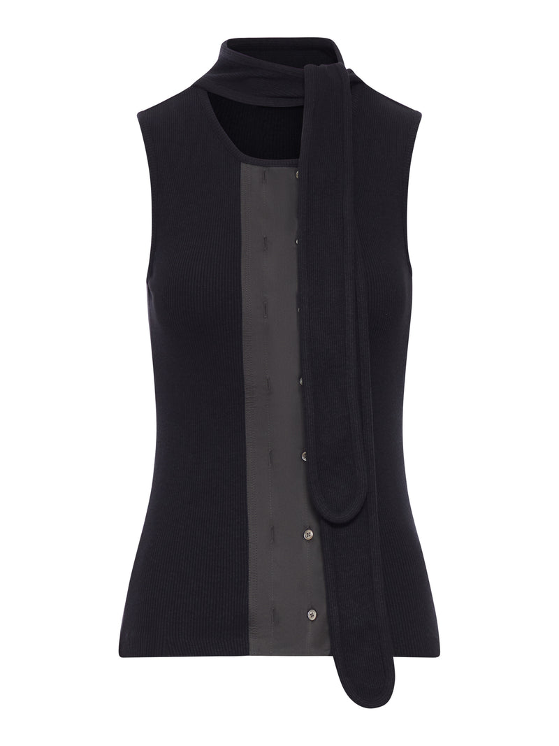 ASYMMETRIC JERSEY TOP