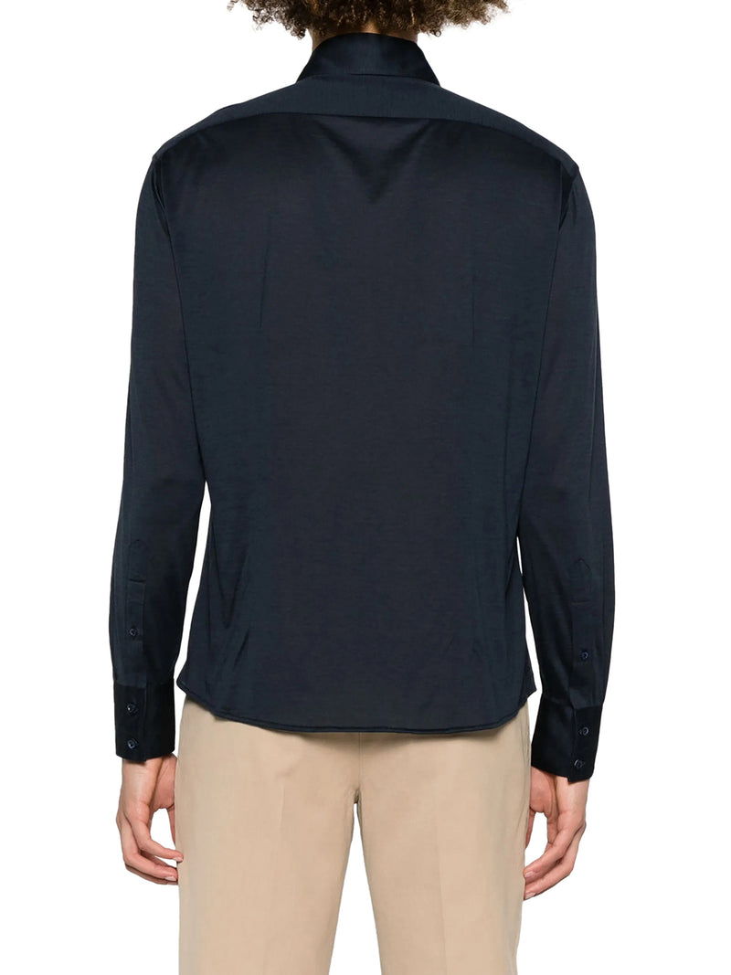 CLASSIC COTTON AND SILK BLEND SHIRT