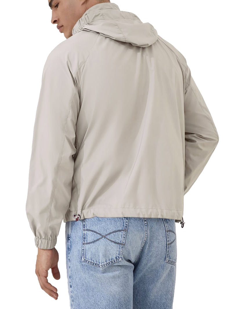 UNLINED OUTERWEAR IN TECHNICAL FABRIC WITH HOOD