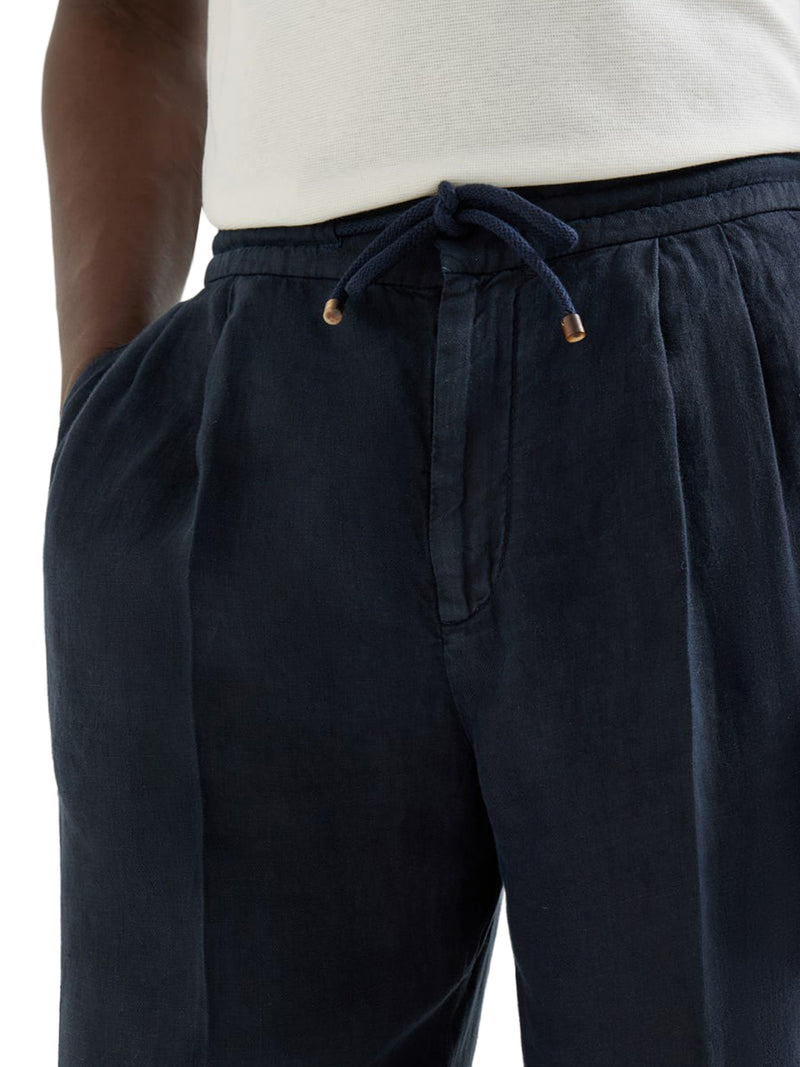 LINEN TROUSERS WITH DRAWSTRING