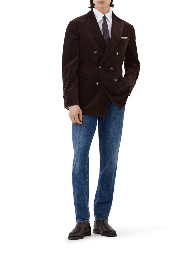 TRADITIONAL FIT FIVE-POCKET TROUSERS IN LIGHTWEIGHT DENIM