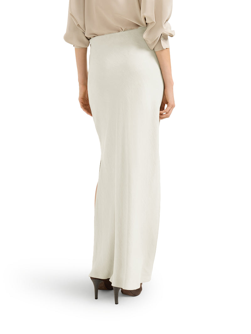 FLUID BIAS-CUT SKIRT IN LINEN BLEND