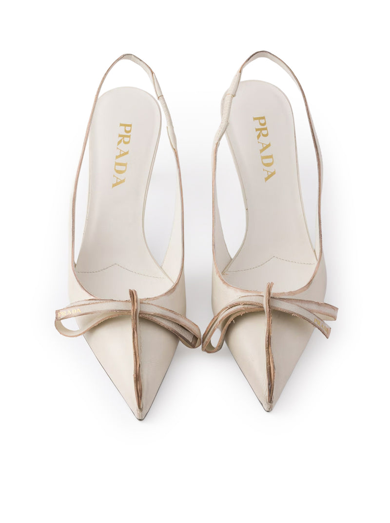 LEATHER SLINGBACK PUMP