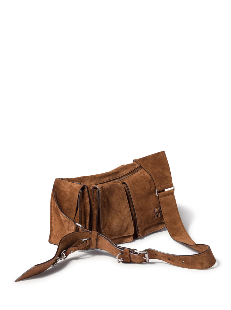 UTILITAIRE SHOULDER BAG IN SUEDE LEATHER
