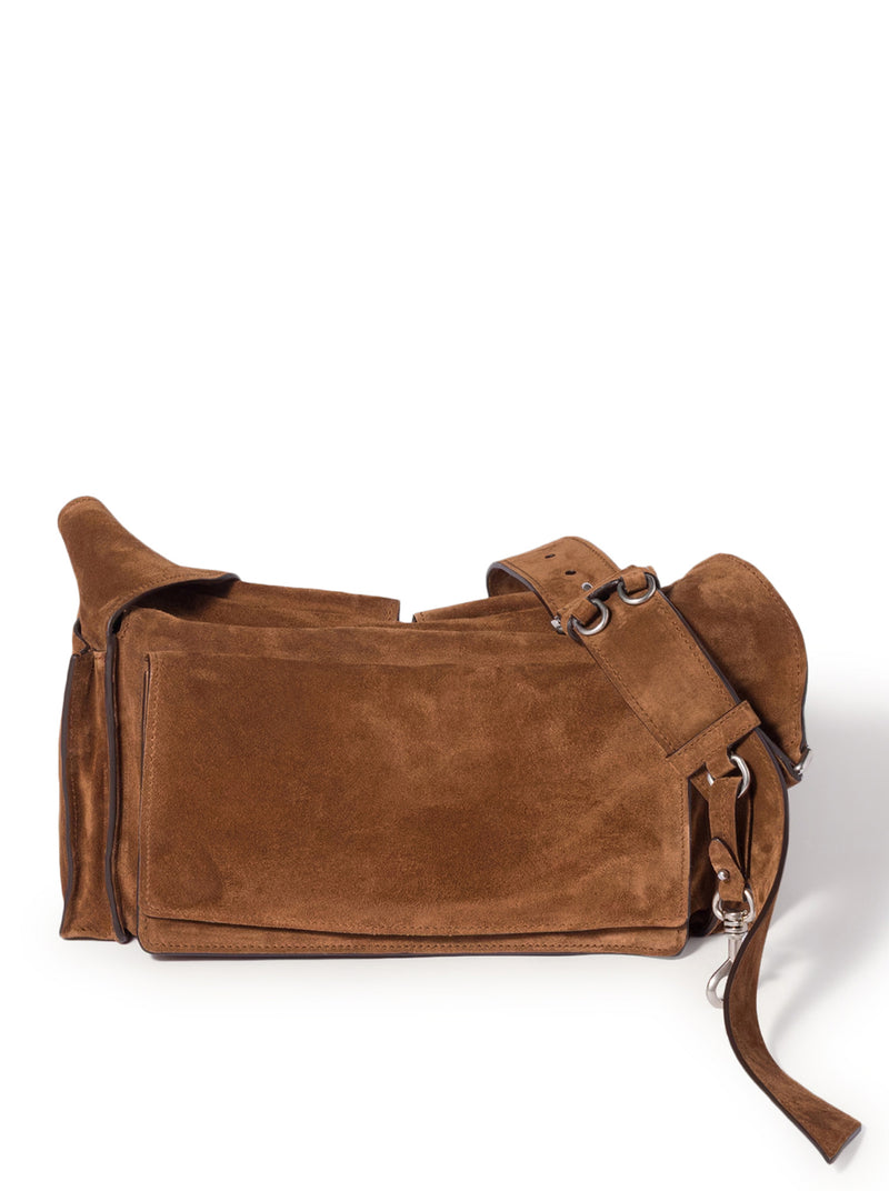UTILITAIRE SHOULDER BAG IN SUEDE LEATHER