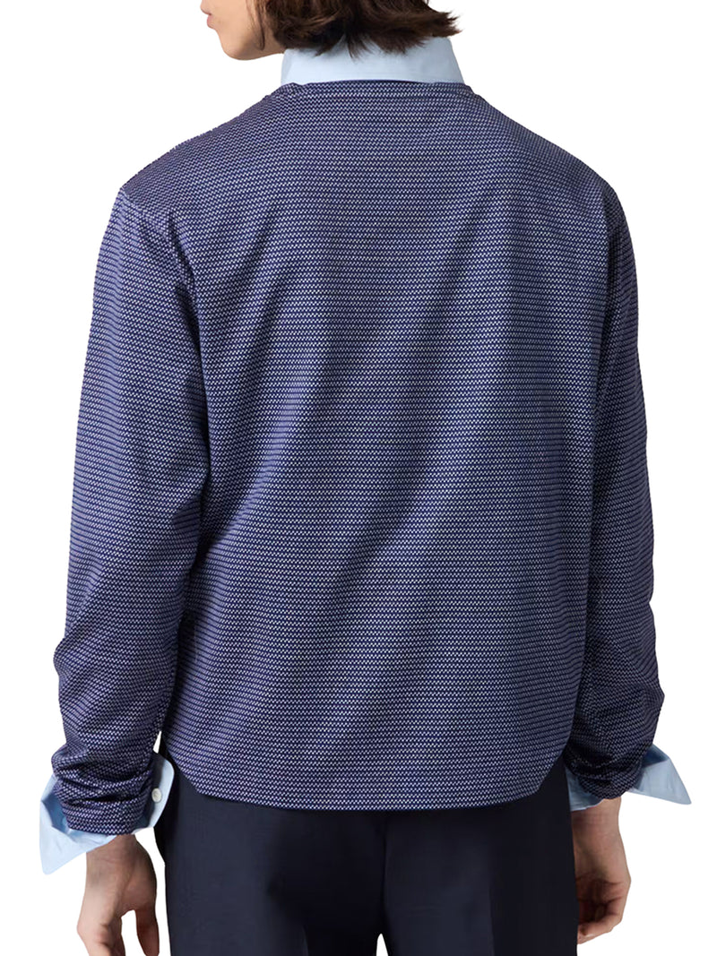 JACQUARD JERSEY T-SHIRT WITH LOGO PATCH