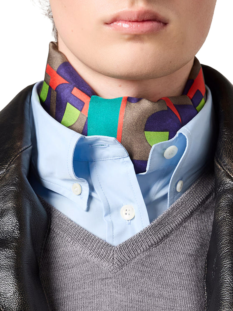 SINGLE-BREASTED GABARDINE AND LEATHER JACKET