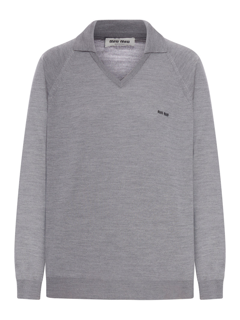 WOOL POLO SWEATER