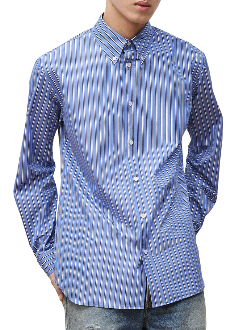 DIOR EMBROIDERED SHIRT IN STRIPED COTTON POPLIN