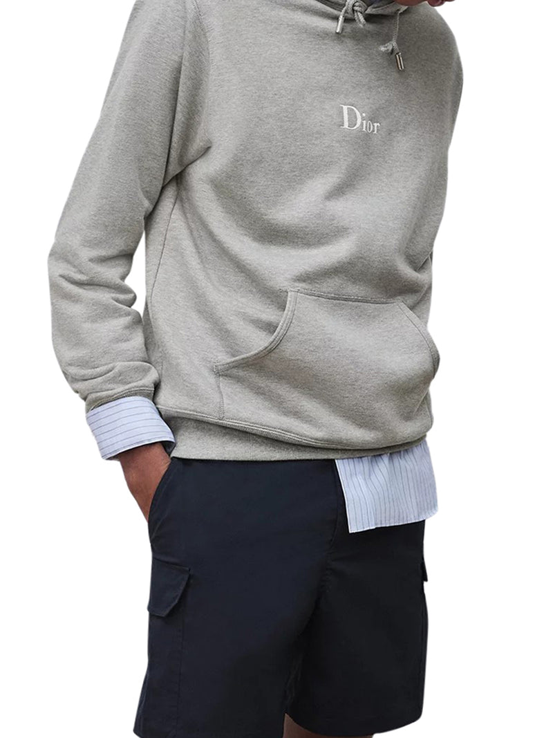 HOODIE WITH EMBROIDERY IN FLEECE COTTON
