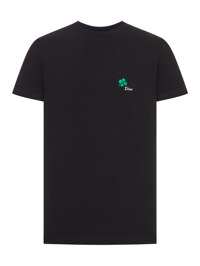 T-SHIRT WITH DIOR CLOVER EMBROIDERY