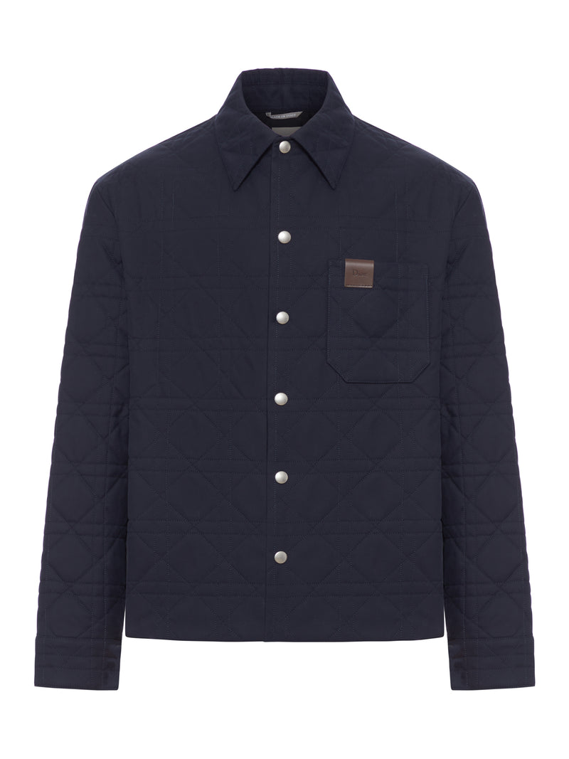 CANNAGE SHIRT JACKET WITH DIOR LEATHER PATCH