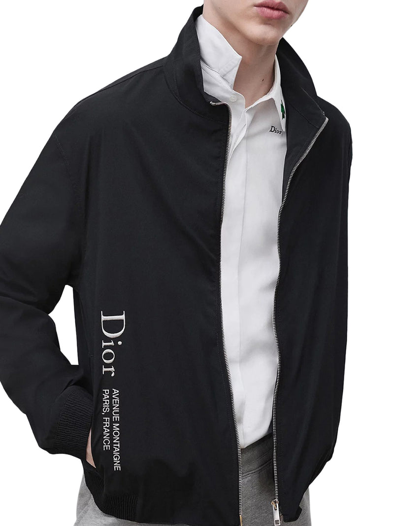 SHIRT WITH ZIP AND MONTAIGNE EMBROIDERY