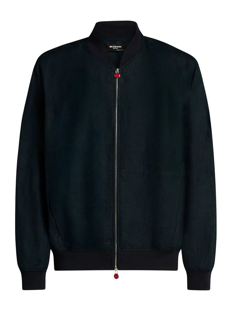 PURE LINEN JACKET WITH ZIP