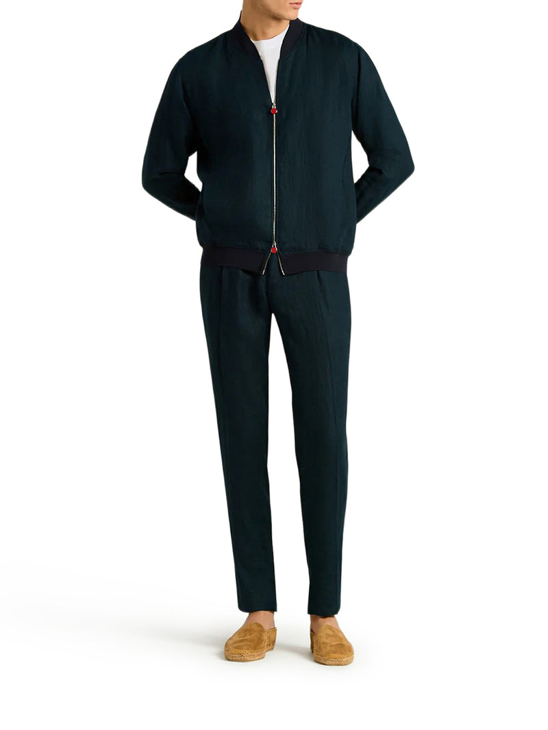 PURE LINEN JACKET WITH ZIP