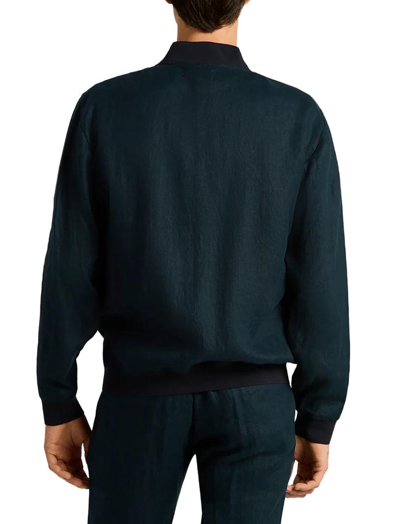 PURE LINEN JACKET WITH ZIP