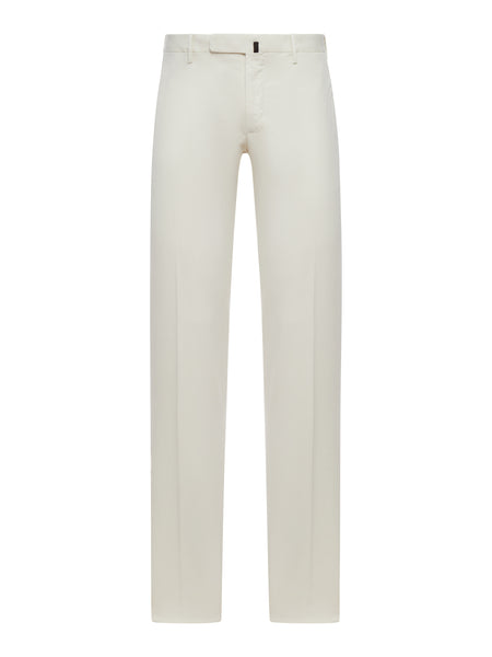 SLIM FIT TAILORED COTTON TROUSERS